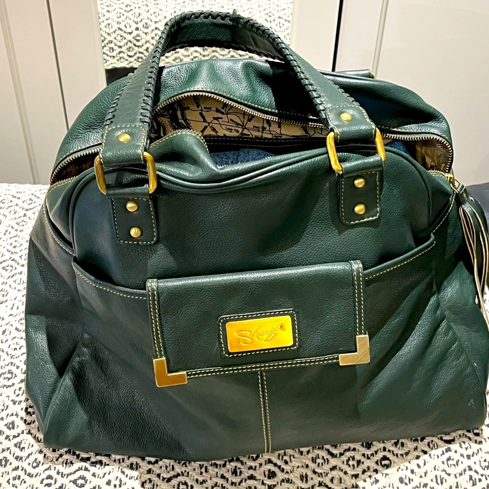 American by Sharif Green Leather oversized Bag